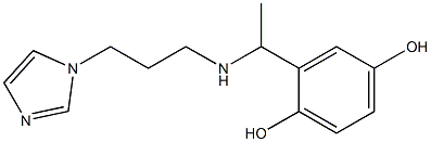 2-(1-{[3-(1H-imidazol-1-yl)propyl]amino}ethyl)benzene-1,4-diol Struktur