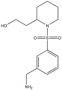 2-(1-{[3-(aminomethyl)phenyl]sulfonyl}piperidin-2-yl)ethanol Structure