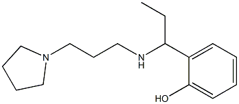 2-(1-{[3-(pyrrolidin-1-yl)propyl]amino}propyl)phenol Struktur