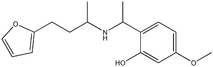 2-(1-{[4-(furan-2-yl)butan-2-yl]amino}ethyl)-5-methoxyphenol 化学構造式