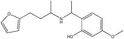 2-(1-{[4-(furan-2-yl)butan-2-yl]amino}ethyl)-5-methoxyphenol,,结构式