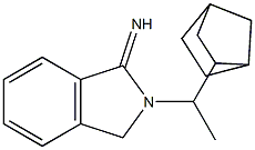 2-(1-{bicyclo[2.2.1]heptan-2-yl}ethyl)-2,3-dihydro-1H-isoindol-1-imine 结构式