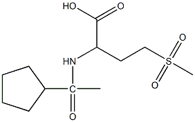 2-(1-cyclopentylacetamido)-4-methanesulfonylbutanoic acid 结构式