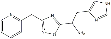 2-(1H-imidazol-4-yl)-1-[3-(pyridin-2-ylmethyl)-1,2,4-oxadiazol-5-yl]ethan-1-amine Struktur
