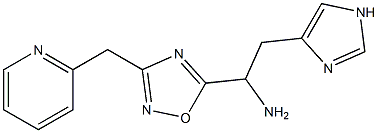 2-(1H-imidazol-4-yl)-1-[3-(pyridin-2-ylmethyl)-1,2,4-oxadiazol-5-yl]ethan-1-amine Structure