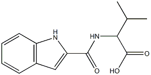 2-(1H-indol-2-ylformamido)-3-methylbutanoic acid Struktur