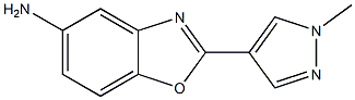 2-(1-methyl-1H-pyrazol-4-yl)-1,3-benzoxazol-5-amine,,结构式