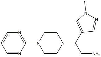2-(1-methyl-1H-pyrazol-4-yl)-2-[4-(pyrimidin-2-yl)piperazin-1-yl]ethan-1-amine Structure