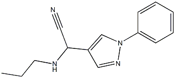 2-(1-phenyl-1H-pyrazol-4-yl)-2-(propylamino)acetonitrile,,结构式