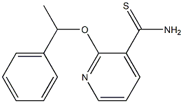2-(1-phenylethoxy)pyridine-3-carbothioamide Struktur
