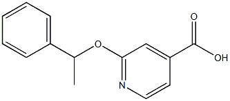 2-(1-phenylethoxy)pyridine-4-carboxylic acid Struktur