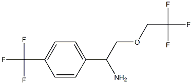 2-(2,2,2-trifluoroethoxy)-1-[4-(trifluoromethyl)phenyl]ethan-1-amine Struktur