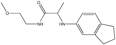 2-(2,3-dihydro-1H-inden-5-ylamino)-N-(2-methoxyethyl)propanamide Structure