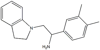 2-(2,3-dihydro-1H-indol-1-yl)-1-(3,4-dimethylphenyl)ethan-1-amine Structure