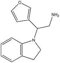 2-(2,3-dihydro-1H-indol-1-yl)-2-tetrahydrofuran-3-ylethanamine 结构式