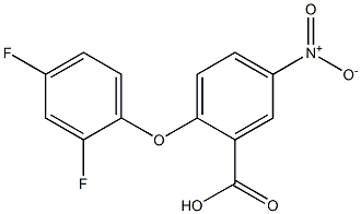 2-(2,4-difluorophenoxy)-5-nitrobenzoic acid 结构式