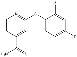 2-(2,4-difluorophenoxy)pyridine-4-carbothioamide Struktur