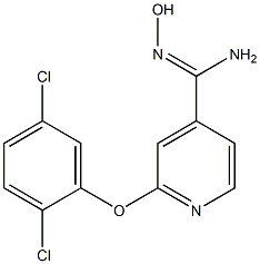 2-(2,5-dichlorophenoxy)-N'-hydroxypyridine-4-carboximidamide 化学構造式