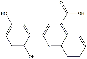 2-(2,5-dihydroxyphenyl)quinoline-4-carboxylic acid,,结构式