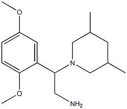 2-(2,5-dimethoxyphenyl)-2-(3,5-dimethylpiperidin-1-yl)ethanamine 化学構造式