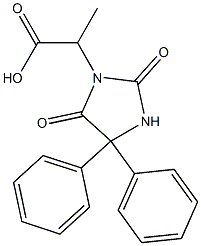 2-(2,5-dioxo-4,4-diphenylimidazolidin-1-yl)propanoic acid,,结构式