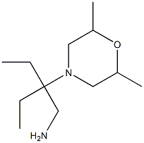 2-(2,6-dimethylmorpholin-4-yl)-2-ethylbutan-1-amine,,结构式