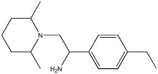2-(2,6-dimethylpiperidin-1-yl)-1-(4-ethylphenyl)ethan-1-amine,,结构式