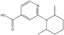 2-(2,6-dimethylpiperidin-1-yl)pyridine-4-carboxylic acid,,结构式