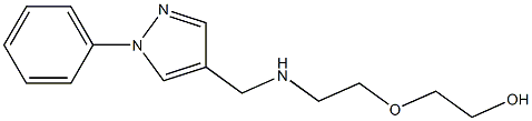 2-(2-{[(1-phenyl-1H-pyrazol-4-yl)methyl]amino}ethoxy)ethan-1-ol Struktur