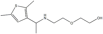 2-(2-{[1-(2,5-dimethylthiophen-3-yl)ethyl]amino}ethoxy)ethan-1-ol,,结构式