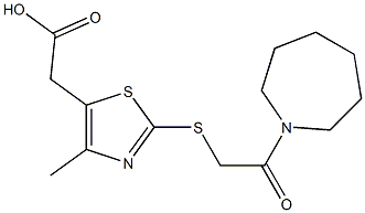 2-(2-{[2-(azepan-1-yl)-2-oxoethyl]sulfanyl}-4-methyl-1,3-thiazol-5-yl)acetic acid|