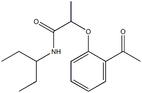  2-(2-acetylphenoxy)-N-(pentan-3-yl)propanamide