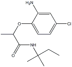 2-(2-amino-4-chlorophenoxy)-N-(2-methylbutan-2-yl)propanamide 化学構造式