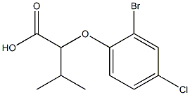 2-(2-bromo-4-chlorophenoxy)-3-methylbutanoic acid Struktur