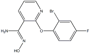 2-(2-bromo-4-fluorophenoxy)-N'-hydroxypyridine-3-carboximidamide 结构式