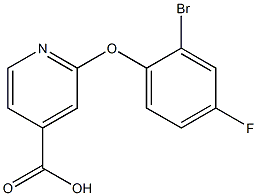 2-(2-bromo-4-fluorophenoxy)pyridine-4-carboxylic acid 结构式
