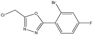 2-(2-bromo-4-fluorophenyl)-5-(chloromethyl)-1,3,4-oxadiazole 结构式