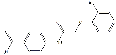 2-(2-bromophenoxy)-N-(4-carbamothioylphenyl)acetamide Structure