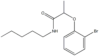 2-(2-bromophenoxy)-N-pentylpropanamide 化学構造式