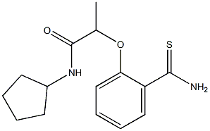 2-(2-carbamothioylphenoxy)-N-cyclopentylpropanamide Structure