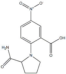  2-(2-carbamoylpyrrolidin-1-yl)-5-nitrobenzoic acid