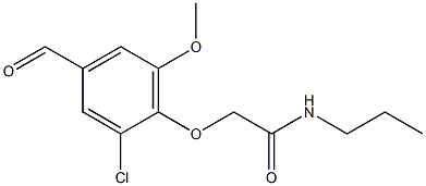 2-(2-chloro-4-formyl-6-methoxyphenoxy)-N-propylacetamide Structure