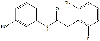 2-(2-chloro-6-fluorophenyl)-N-(3-hydroxyphenyl)acetamide Struktur