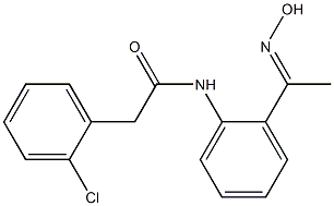 2-(2-chlorophenyl)-N-{2-[1-(hydroxyimino)ethyl]phenyl}acetamide 结构式