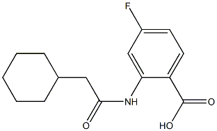 2-(2-cyclohexylacetamido)-4-fluorobenzoic acid,,结构式