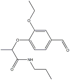 2-(2-ethoxy-4-formylphenoxy)-N-propylpropanamide Structure