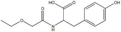 2-(2-ethoxyacetamido)-3-(4-hydroxyphenyl)propanoic acid 化学構造式