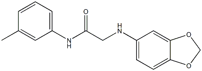 2-(2H-1,3-benzodioxol-5-ylamino)-N-(3-methylphenyl)acetamide Structure