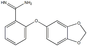 2-(2H-1,3-benzodioxol-5-yloxy)benzene-1-carboximidamide 结构式