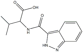 2-(2H-indazol-3-ylformamido)-3-methylbutanoic acid Struktur